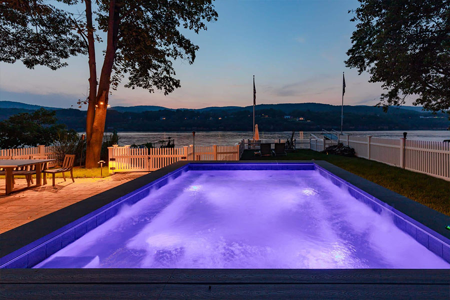 Luxury pool with led lightings
